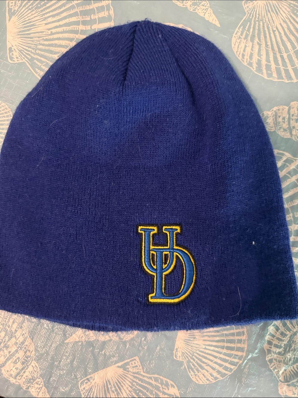 University of Delaware blue hens Blue Knit Beanie with UD Embroidered Logo